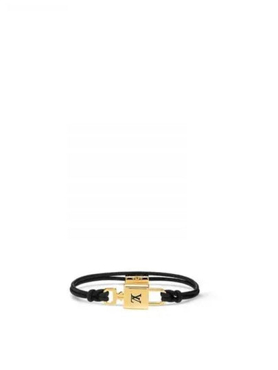 LV Padlock Logo Bracelet Gold Black - LOUIS VUITTON - BALAAN 2