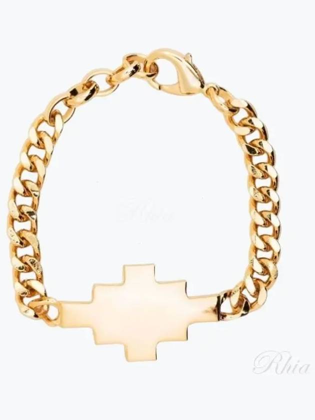 Logo Cross Chain Link Bracelet Gold - MARCELO BURLON - BALAAN 2