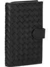 Intrecciato Weaving Nappa Leather Half Wallet Black - BOTTEGA VENETA - BALAAN 2