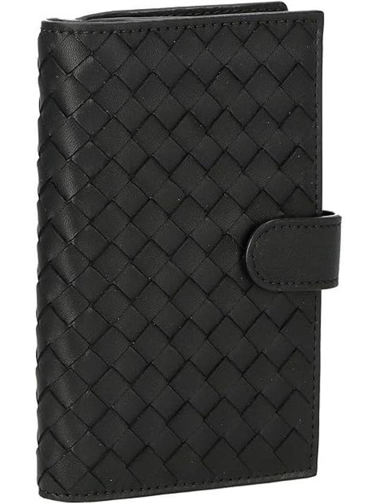 Intrecciato Weaving Nappa Leather Half Wallet Black - BOTTEGA VENETA - BALAAN 2