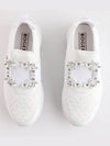 Viv Run Strass Buckle Low Top Sneakers White - ROGER VIVIER - BALAAN 6