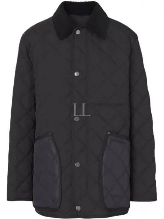 Quilted Thermoregulated Barn Jacket Black - BURBERRY - BALAAN 2