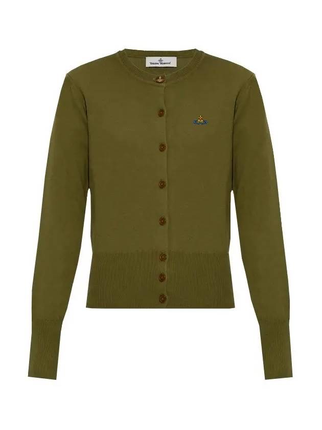 Bea Logo Cardigan Green - VIVIENNE WESTWOOD - BALAAN 3