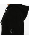 Lambswool GRS Hooded Waffle Knit Top Black - CP COMPANY - BALAAN 6