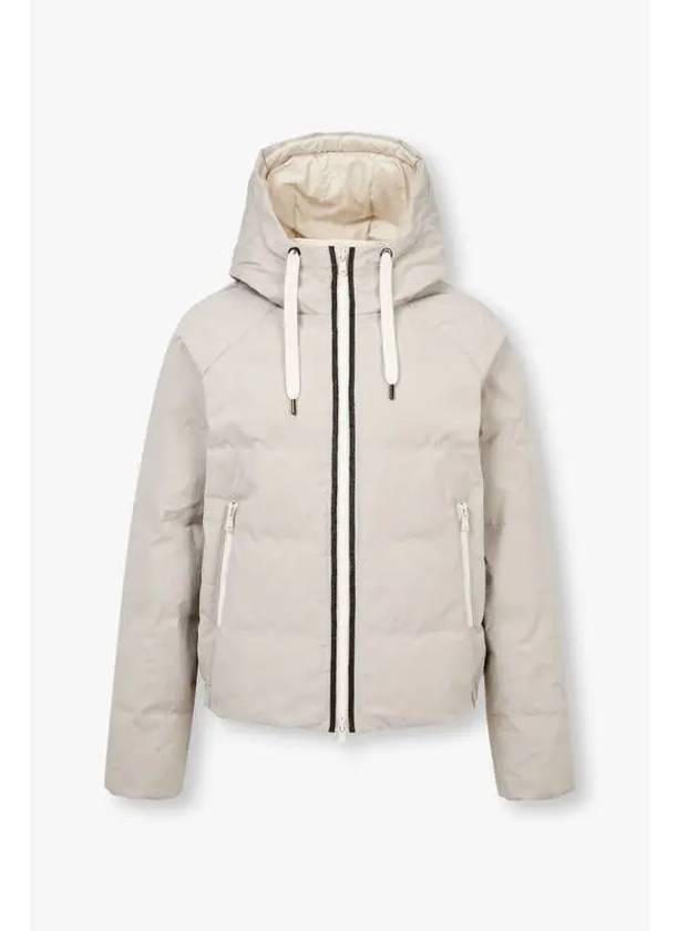 Women s Monili Trimmed Down Padded Jacket Light Gray - BRUNELLO CUCINELLI - BALAAN 1