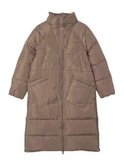 Women's Oversized Tech Puffer Long Padded Brown - GANNI - BALAAN 2