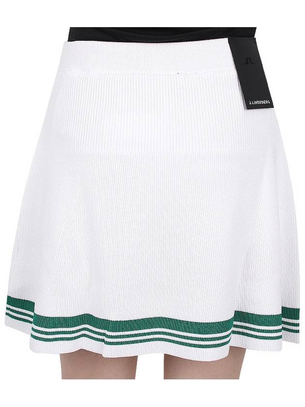 Women's Frida Striped Knit Skirt White - J.LINDEBERG - BALAAN 9