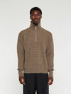 Half Zip Knit Top Natural Taupe - ANDERSEN-ANDERSEN - BALAAN 2