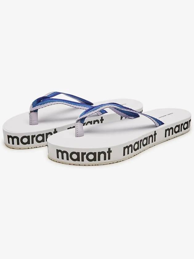 Logo Print Flip Flop Blue - ISABEL MARANT - BALAAN 3