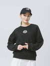 Golf Cotton Terry Regular Fit Jinju Jjing Logo Round Black Sweatshirt DO6222SW10-2 - DOYOUKNOWMC GOLF WEAR - BALAAN 2