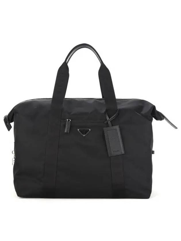 triangle logo nylon travel duffel bag black - PRADA - BALAAN 3