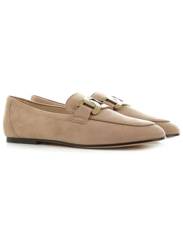 Women's Kate Suede Loafers Beige - TOD'S - BALAAN 3