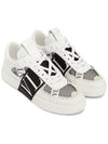 VL7N Band Logo Mesh Low Top Sneakers White Black - VALENTINO - BALAAN 4