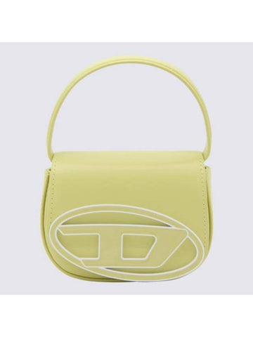 D Logo Leather Mini Tote Bag Yellow - DIESEL - BALAAN 1