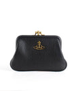 Women's Jordan Double Frame Coin Wallet Black - VIVIENNE WESTWOOD - BALAAN.