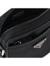 Triangle Logo Re Nylon Saffiano Leather Cross Bag Black - PRADA - BALAAN 5