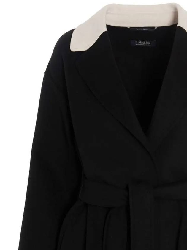 ADA Belted Wool Coat Black 90110121 013 - MAX MARA - BALAAN 4