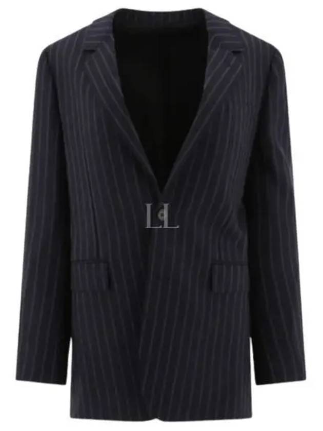 Striped Wool BNF Blazer Jacket Navy - CELINE - BALAAN 2