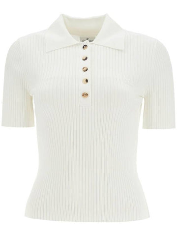 short-sleeved ribbed polo - COURREGES - BALAAN 1