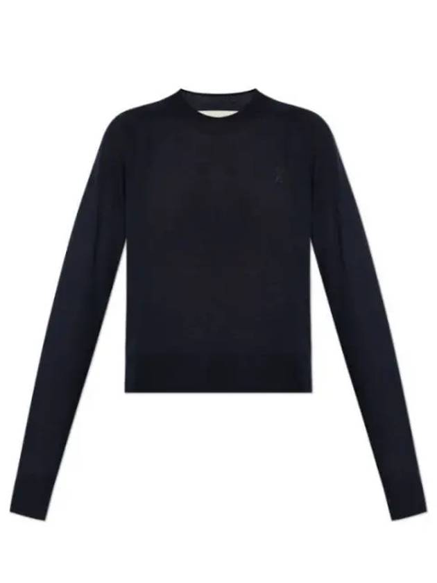 De Coeur Wool Knit Top Navy - AMI - BALAAN 2