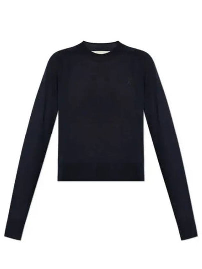 De Coeur Wool Knit Top Navy - AMI - BALAAN 2