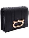 New Gancini Leather Half Wallet Black - SALVATORE FERRAGAMO - BALAAN 4