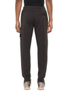 Compass Patch Cotton Jersey Track Pants Dark Grey - STONE ISLAND - BALAAN 3