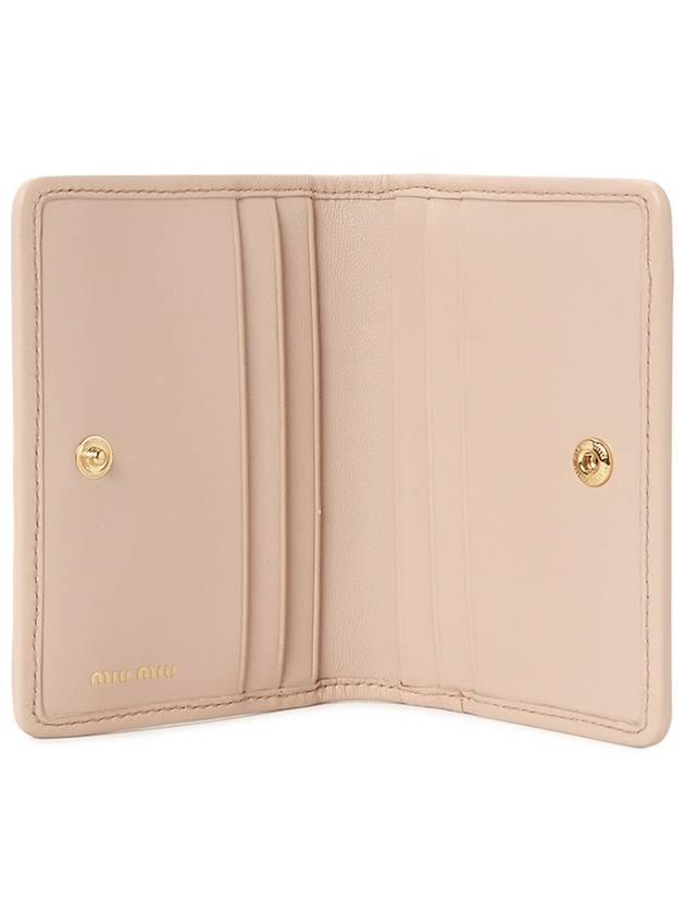 Matelasse Nappa Leather Card Wallet Pink - MIU MIU - BALAAN 5