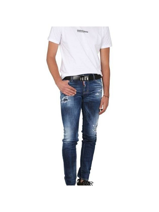 Cotton Slim Jeans Blue - DSQUARED2 - BALAAN 1