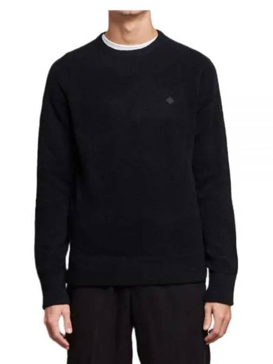 Yuri Merino Logo Crew Neck Sweater Black - J.LINDEBERG - BALAAN 2