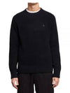 Yuri Merino Logo Crew Neck Sweater Black - J.LINDEBERG - BALAAN 2