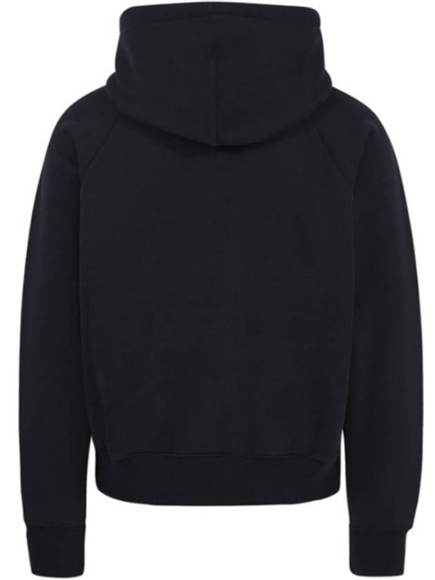 Heart Logo Cotton Hoodie Black - AMI - BALAAN 4