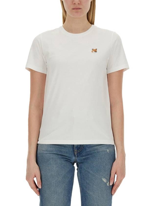 Fox Head Patch Regular Short Sleeve T-Shirt White - MAISON KITSUNE - BALAAN 3