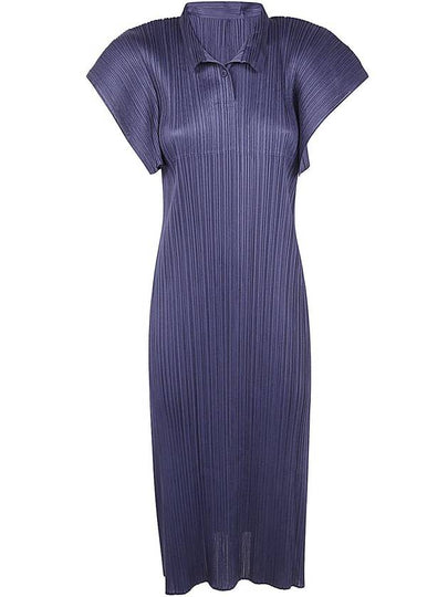 Monthly Colors August Midi Dress Dark Blue - ISSEY MIYAKE - BALAAN 2