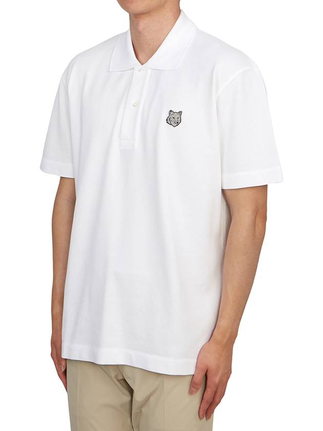 Piquet Polo Shirt White - MAISON KITSUNE - BALAAN 3