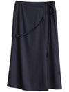 Women's Tailored Long A Line Skirt Jet Black - LEMAIRE - BALAAN 2