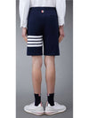 Cotton Loopback Knit Engineered 4-Bar Sweatshorts Navy - THOM BROWNE - BALAAN 4