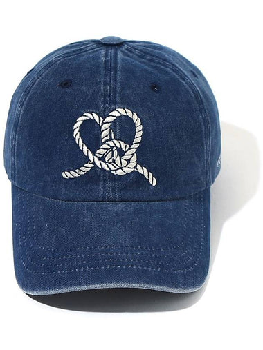 Heart Note Embroidered Ball Cap Navy - OGARP - BALAAN 1