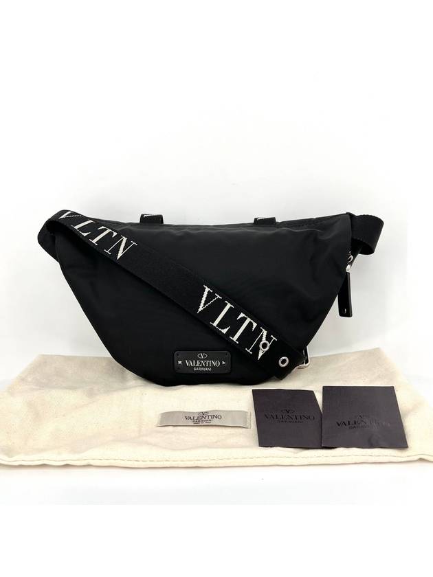 Logo nylon hip bag belt black RY2B0747 - VALENTINO - BALAAN 4