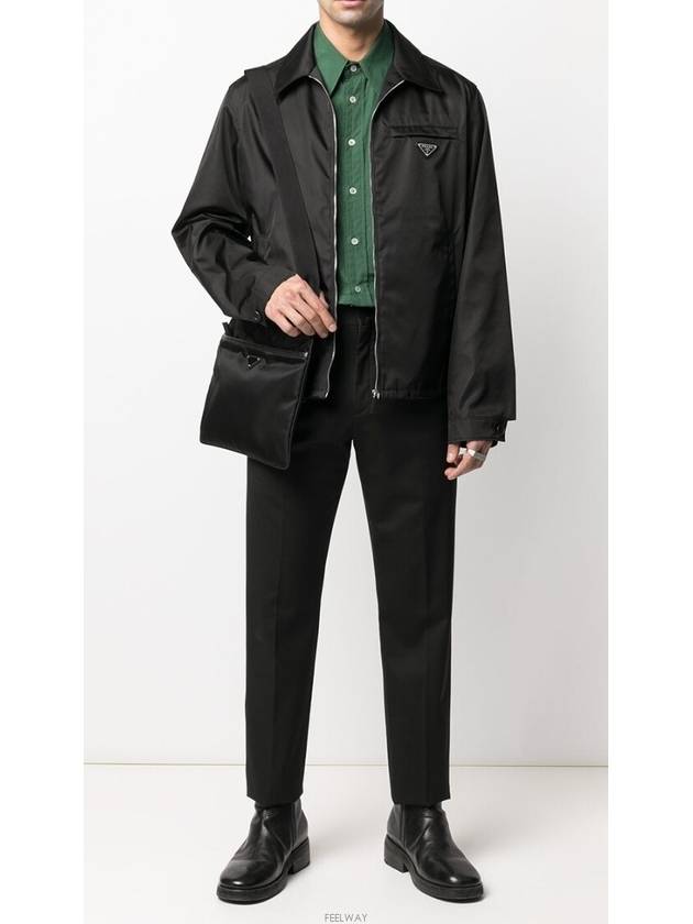 Re-Nylon Zip Up Gabardine Blouson Jacket Black - PRADA - BALAAN 6