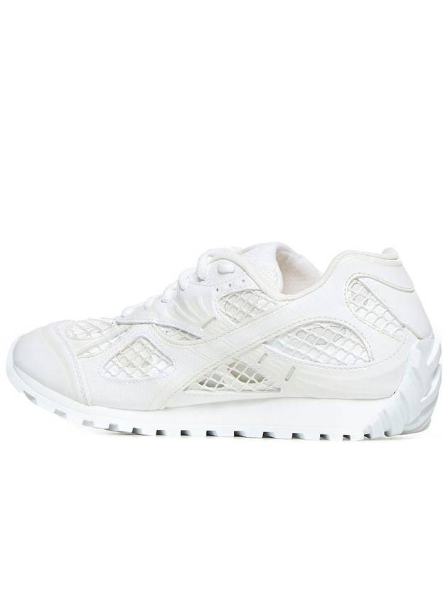 Orbit Mesh Rubber Low Top Sneakers Silver White - BOTTEGA VENETA - BALAAN 4