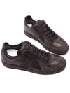 Men's Replica Leather Suede Low Top Sneakers Dark Brown - MAISON MARGIELA - BALAAN 6