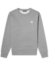 Fairview Face Patch Crew Neck Sweatshirt Grey - ACNE STUDIOS - BALAAN 1