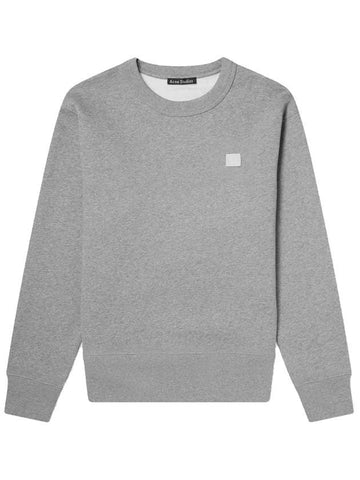 Fairview Face Patch Crew Neck Sweatshirt Grey - ACNE STUDIOS - BALAAN 1