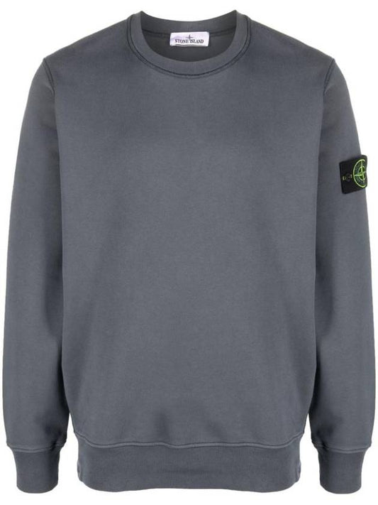 Compass Patch Crew Neck Sweatshirt Grey - STONE ISLAND - BALAAN 1