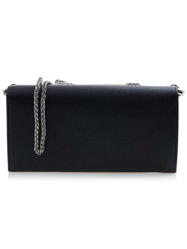 Grain Leather Chain Long Wallet Black - VIVIENNE WESTWOOD - BALAAN 4