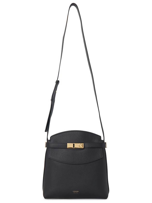 Hug Messenger Cross Bag Black - SALVATORE FERRAGAMO - BALAAN 7