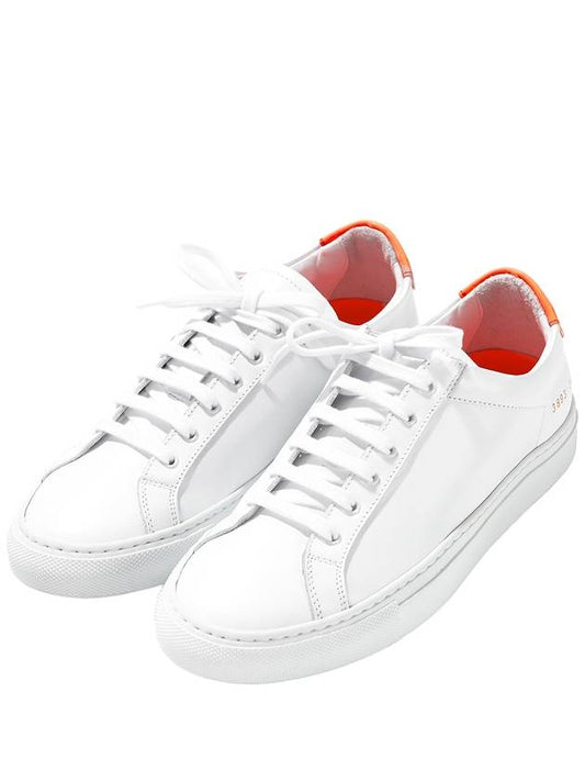 Retro Low Top Sneakers Orange White - COMMON PROJECTS - BALAAN 2