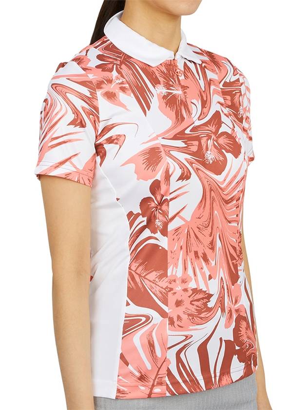 Women's Evelina Print Polo Shirt Pink - J.LINDEBERG - BALAAN 4