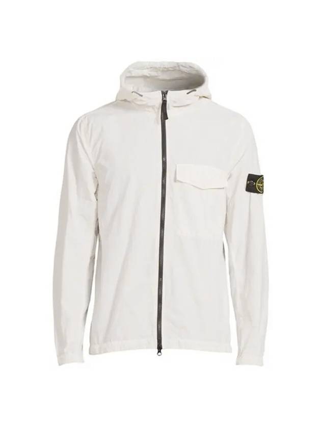 Men's Wappen Patch Naslan Pocket Hooded Jacket Ivory - STONE ISLAND - BALAAN 1